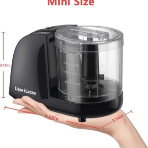 Liebe&Lecker Mini Food Processor,1.5 Cup Mini Chopper for Cutting Vegetable, Garlic,Onion and Meat - Image 8