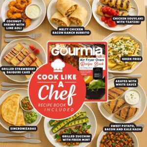Gourmia Smokeless Indoor Grill - Air Fryer Combo with Smoke Extractor, 5 Cooking Presets, Grill, Air Fry, Roast, Bake, Dehydrate, Countertop Cooker, Glass Lid - Image 3