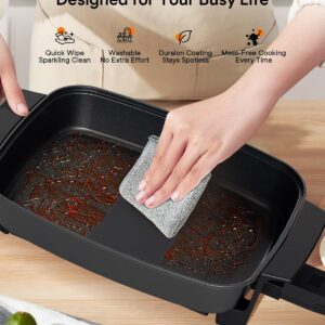 Nuwave Medley XL Digital Electric Skillet, Family Size Griddle w/Glass Lid, 2025 New & Improved Precision Heating, 100°-425°F, PFAS Free G11 Nonstick Ceramic Coating, Portable Hot Plate, 7qt Capacity - Image 2