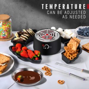 2 in 1 Electric S’mores Maker & Fondue Pot, Tabletop Indoor Smores kit with 4 Roasting Forks, 4 Detachable Trays & 1 Flameless Temperature-controlled Heater, Movie Night Supplies & Housewarming Gifts - Image 4