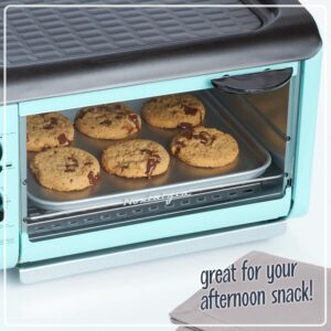 Nostalgia 3-in-1 Breakfast Station - Includes Coffee Maker, Non-Stick Griddle, and 4-Slice Toaster Oven - Versatile Breakfast Maker with Timer - Aqua - Image 3