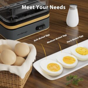 Evoloop Rapid Egg Cooker Electric 6 Eggs Capacity, Soft, Medium, Hard Boiled, Poacher, Omelet Maker Egg Poacher With Auto Shut-Off, BPA Free - Image 7