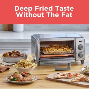 BLACK+DECKER Crisp 'N Bake Air Fry Countertop Convection Toaster Oven, Medium Capacity, 4-Slice, 5-in-1, Fits 9” Pizza, 30-Min Timer, Bake, Broil, Air Fry, Toast, Keep Warm, Stainless Steel - Image 4