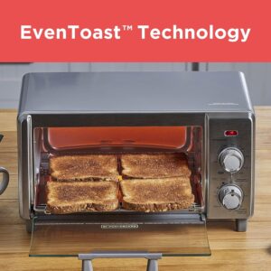 BLACK+DECKER Crisp 'N Bake Air Fry Countertop Convection Toaster Oven, Medium Capacity, 4-Slice, 5-in-1, Fits 9” Pizza, 30-Min Timer, Bake, Broil, Air Fry, Toast, Keep Warm, Stainless Steel - Image 5
