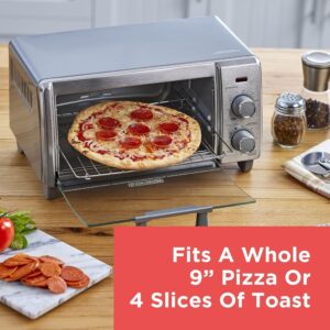 BLACK+DECKER Crisp 'N Bake Air Fry Countertop Convection Toaster Oven, Medium Capacity, 4-Slice, 5-in-1, Fits 9” Pizza, 30-Min Timer, Bake, Broil, Air Fry, Toast, Keep Warm, Stainless Steel - Image 7