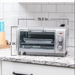 BLACK+DECKER Crisp 'N Bake Air Fry Countertop Convection Toaster Oven, Medium Capacity, 4-Slice, 5-in-1, Fits 9” Pizza, 30-Min Timer, Bake, Broil, Air Fry, Toast, Keep Warm, Stainless Steel - Image 9