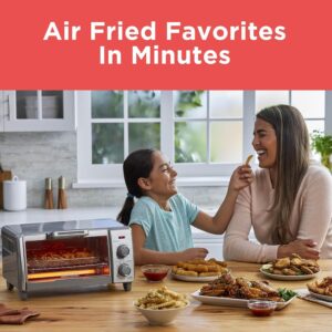BLACK+DECKER Crisp 'N Bake Air Fry Countertop Convection Toaster Oven, Medium Capacity, 4-Slice, 5-in-1, Fits 9” Pizza, 30-Min Timer, Bake, Broil, Air Fry, Toast, Keep Warm, Stainless Steel - Image 10