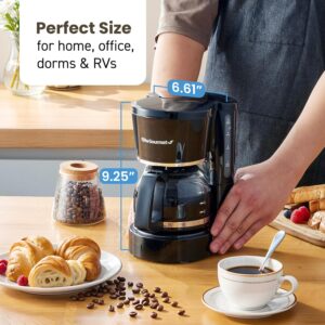 Elite Gourmet EHC-5055 Automatic 5-Cup Brew & Drip Coffee Maker with Pause N Serve Reusable Filter, On/Off Switch, Water Level Indicator - Image 4