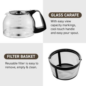 Elite Gourmet EHC-5055 Automatic 5-Cup Brew & Drip Coffee Maker with Pause N Serve Reusable Filter, On/Off Switch, Water Level Indicator - Image 6