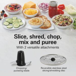 Hamilton Beach Food Processor & Vegetable Chopper for Slicing, Shredding, Mincing, and Puree, 10 Cups + Easy Clean Bowl Scraper, Black and Stainless Steel (70730) - Image 5