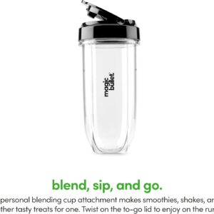 Magic Bullet® Combo Blender, 600W, 48oz Pitcher, 16oz Cup with To-Go Lid, Easy Cleaning, Cross Blade, for Smoothies, Sauces, Shakes, Salsa, Hot Blends, Silver, MBF50200 - Image 7