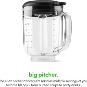 Magic Bullet® Combo Blender, 600W, 48oz Pitcher, 16oz Cup with To-Go Lid, Easy Cleaning, Cross Blade, for Smoothies, Sauces, Shakes, Salsa, Hot Blends, Silver, MBF50200 - Image 8