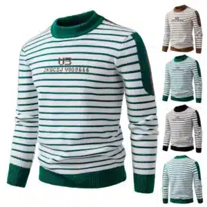 New High Quality Men's Thick Warm Fashion Long Sleeved Casual Pullover Knitted Sweater Men - Image 3