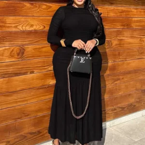 Women Summer Clothes Dress Bodycon High Quality Stretch Chic Elegant Evening Dress with Sleeves Slimming Waist Draped Dresses - Image 3