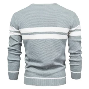 New Autumn Pullover Men's Sweater O-neck Patchwork Long Sleeve Warm Slim Sweaters Men Casual Fashion Sweater Men Clothing - Image 5