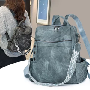 Fashion Backpack Female High Quality Pu Leather Daypack Women Shoulder Bags Designer Ladies Simple Lightweight Travel Rucksack - Image 3