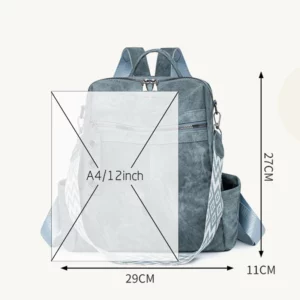 Fashion Backpack Female High Quality Pu Leather Daypack Women Shoulder Bags Designer Ladies Simple Lightweight Travel Rucksack - Image 4