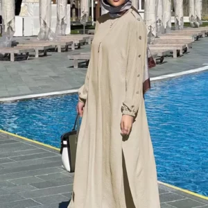 Blouse 2 Piece Set Muslim Set Dress Women Long Sleeve Abaya Shirt Wide Leg Pant Suits Arabic Dubai Dresses Musulman Ensembles - Image 6