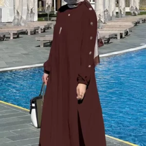 Blouse 2 Piece Set Muslim Set Dress Women Long Sleeve Abaya Shirt Wide Leg Pant Suits Arabic Dubai Dresses Musulman Ensembles - Image 8