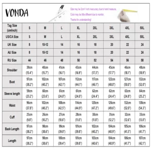 Plus Size 5XL VONDA Women Striped Mini Dresses Long Sleeve Fashion Print Oversized Vestidos 2026 Elegant Lapel Ruffle Party Robe - Image 6