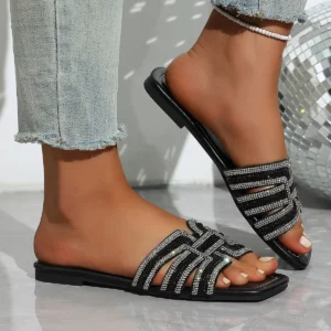Trend 2026 Women Slippers Lightweight Fashion Slippers Casual Comfortable Shoes Women Square Toe Flat Heel Sandals Slides Women - Image 3
