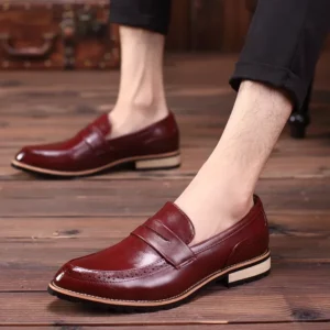 Men's Formal Wear Pointed Leather Shoes Fashion Men's Casual Leather Shoes Banquet Wedding Leather Shoes - Image 3