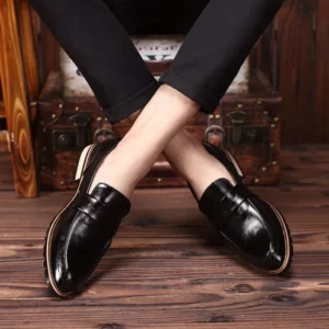 Men's Formal Wear Pointed Leather Shoes Fashion Men's Casual Leather Shoes Banquet Wedding Leather Shoes - Image 4
