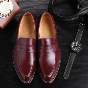 Men's Formal Wear Pointed Leather Shoes Fashion Men's Casual Leather Shoes Banquet Wedding Leather Shoes - Image 5