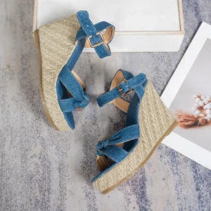 Women Wedge Sandals Thick Bottom Retro Open Toe Ladies Shoes 2025 Fashion Platform Plus Size High Heels Sandals Zapatos De Mujer - Image 4