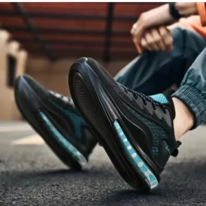 Large size men's shoes breathable lightweight sports shoes outdoor mesh black walking shoes trendy men's casual shoes running sh - Image 2