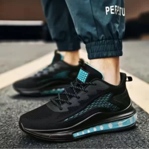 Large size men's shoes breathable lightweight sports shoes outdoor mesh black walking shoes trendy men's casual shoes running sh - Image 3