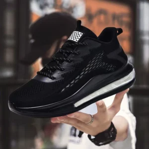 Large size men's shoes breathable lightweight sports shoes outdoor mesh black walking shoes trendy men's casual shoes running sh - Image 5