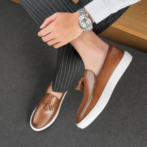 Italy Men Casual Shoes Summer Leather Loafers Office Shoes For Men Driving Moccasins Comfortable Slip on Party Fashion Shoes Men - Image 1