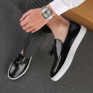 Italy Men Casual Shoes Summer Leather Loafers Office Shoes For Men Driving Moccasins Comfortable Slip on Party Fashion Shoes Men - Image 2