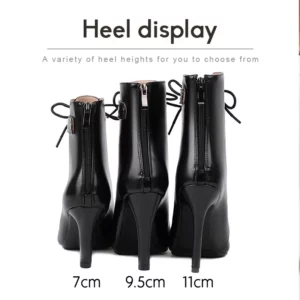 DKZSYIM Woman Latin Dance Shoes leather Party Tango Dance Booties for Women Salsa Dance Heels Ballroom Shoes Sexy Stilettos - Image 5