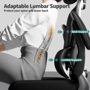 TRALT Office Chair Ergonomic Desk Chair, 330 LBS Home Mesh Office Desk Chairs with Wheels, Comfortable Gaming Chair, High Back Office Chair for Long Hours (Black) - Image 6