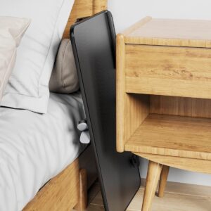 SAIJI Height & Angle Adjustable Laptop Stand for Bed, Lap Desk Bed Tray Table, Light Weight Foldable Portable Laptop Table for Couch Sofa Chair Floor Desk for Adults, Kids (52*30cm Black) - Image 3