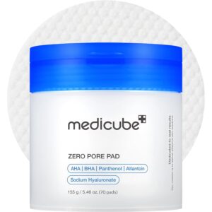 medicube Toner Pads Zero Pore Pad 2.0 | Dual-Textured Facial Pad for Exfoliation and Pore Care with 4.5% AHA Lactic Acid, 0.45% BHA Salicylic Acid | Ideal for All, Korean Skin Care, 70 Pads (1 Pack) - Image 8