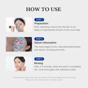 Medicube Zero Pore Blackhead Mud Facial Mask - Skin Cooling & Pore Tightening - 3 Minute Quick Dry Formula with AHA, BHA, PHA, and Pore-Purifying Clay - Korean Mud Mask 3.52 oz - Image 3