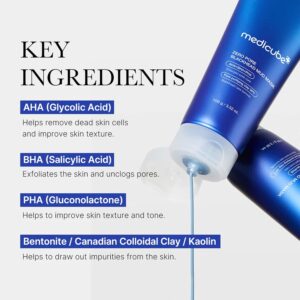 Medicube Zero Pore Blackhead Mud Facial Mask - Skin Cooling & Pore Tightening - 3 Minute Quick Dry Formula with AHA, BHA, PHA, and Pore-Purifying Clay - Korean Mud Mask 3.52 oz - Image 6