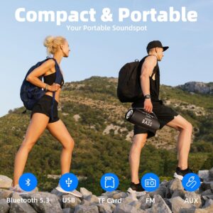 HEAVY BASS Speakers Bluetooth Wireless, 80W Max Loud Portable Speaker with Bass, 20H Playtime, IPX6 Waterproof, Dual Pairing, Gift Ideal for Adults Men Women Teen Boys Girls (Black, Large) - Image 2
