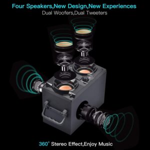 Wireless 100ft Outdoor Speaker, Support FM Radio, LED Colorful Lights, Stereo Sound, for Home, Party, Travel - Image 7