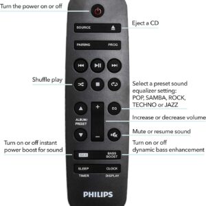 PHILIPS FX10 Bluetooth Stereo System for Home with CD Player , MP3, USB, FM Radio, Bass Reflex Speaker, 230 W, Remote Control Included - Image 3