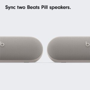 Beats Pill x Kim Kardashian - Wireless Bluetooth Speaker and Portable Charger via USB-C - Up to 24 Hours Battery Life, IP67 Water Resistant, Apple & Android Compatible, Built-in Mic – Light Gray - Image 2