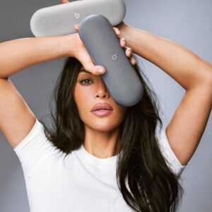 Beats Pill x Kim Kardashian - Wireless Bluetooth Speaker and Portable Charger via USB-C - Up to 24 Hours Battery Life, IP67 Water Resistant, Apple & Android Compatible, Built-in Mic – Light Gray - Image 4