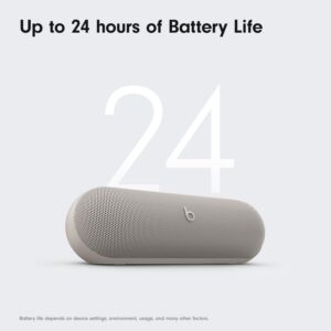 Beats Pill x Kim Kardashian - Wireless Bluetooth Speaker and Portable Charger via USB-C - Up to 24 Hours Battery Life, IP67 Water Resistant, Apple & Android Compatible, Built-in Mic – Light Gray - Image 5