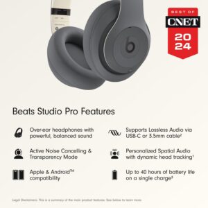 Beats Studio Pro - Premium Wireless Over-Ear Headphones- Up to 40-Hour Battery Life, Active Noise Cancelling, USB-C Lossless Audio, Apple & Android Compatible - Image 8