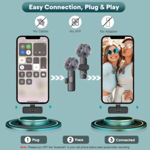 MAYBESTA Wireless Mini Microphone for iPhone, Android Phone - Lavalier Lapel Mic for Audio Video Recording - Clip on Content Creator Microphones for YouTube Tiktok Podcast Vlogging - Image 5