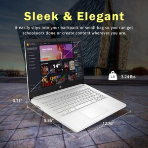 HP Stream 14" HD BrightView Laptop, Intel Celeron N150, 16GB RAM, 288GB Storage (128GB UFS + 160GB Docking Station Set), Intel UHD Graphics, 720p Webcam, Wi-Fi, 1 Year Office 365, Win 11 S, Silver - Image 6