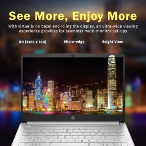 HP Stream 14" HD BrightView Laptop, Intel Celeron N150, 16GB RAM, 288GB Storage (128GB UFS + 160GB Docking Station Set), Intel UHD Graphics, 720p Webcam, Wi-Fi, 1 Year Office 365, Win 11 S, Silver - Image 4